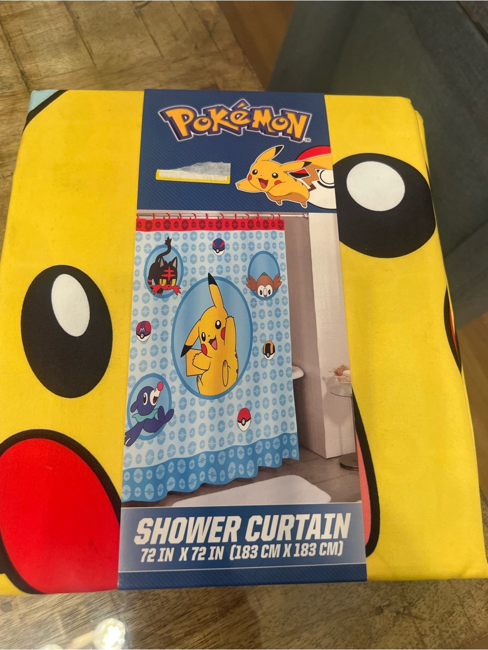 Pokemon Pikachu Yellow Shower Curtain